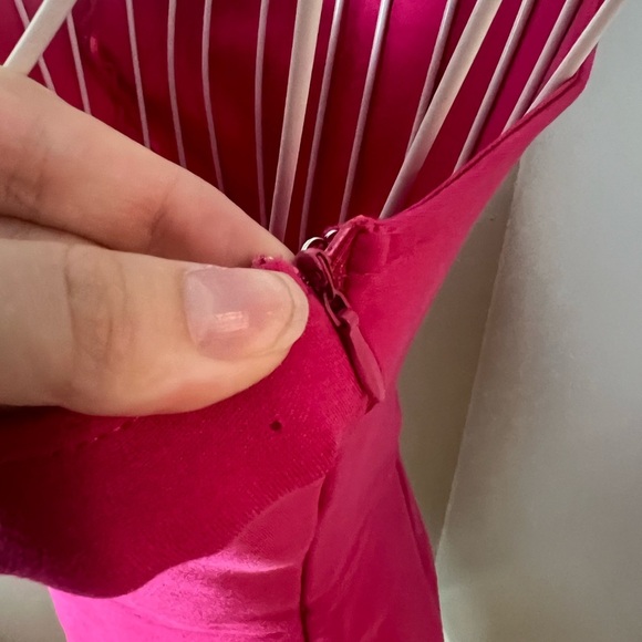 Superdown Revolve Nava Asymmetrical Mini Dress in Hot Pink Sz Small Homecoming - Picture 4 of 7